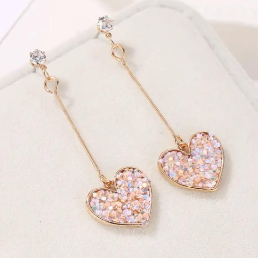 ✨Zara Pink Sparkle Drop Earrings